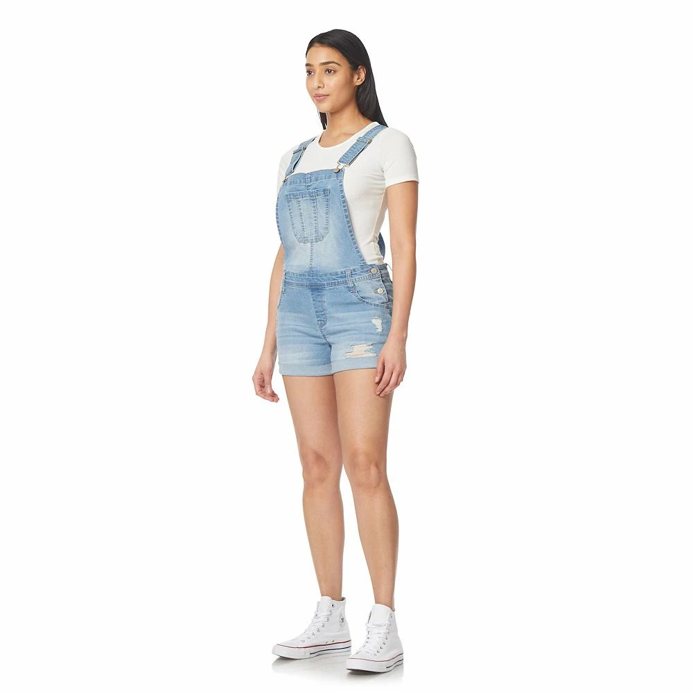 Juniors' WallFlower Insta Stretch Tomboy Shortalls 6 Juniors' WallFlower Insta Stretch Tomboy Shortalls - Image 6