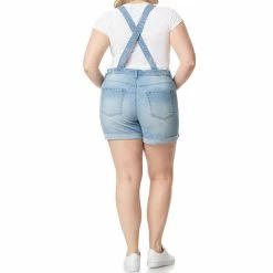 Juniors' Plus Size WallFlower Insta Stretch Tomboy Shortalls 8 Juniors' Plus Size WallFlower Insta Stretch Tomboy Shortalls -Cuddl Duds SHOP 5523790 ALT