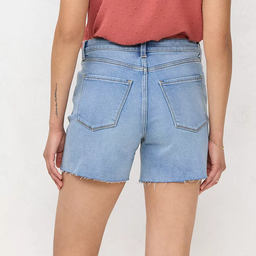 Women's LC Lauren Conrad Super High Rise Cut-Off Denim Shorts 3 Women's LC Lauren Conrad Super High Rise Cut-Off Denim Shorts - Image 3