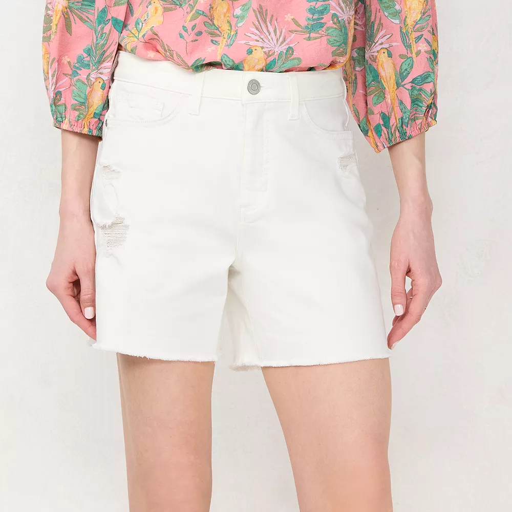Women's LC Lauren Conrad Super High Rise Cut-Off Denim Shorts 2 Women's LC Lauren Conrad Super High Rise Cut-Off Denim Shorts - Image 2