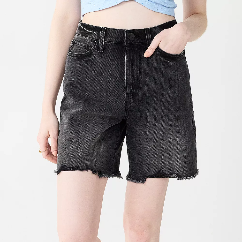 Juniors' SO® High Waisted Dad Shorts 1 Juniors' SO® High Waisted Dad Shorts