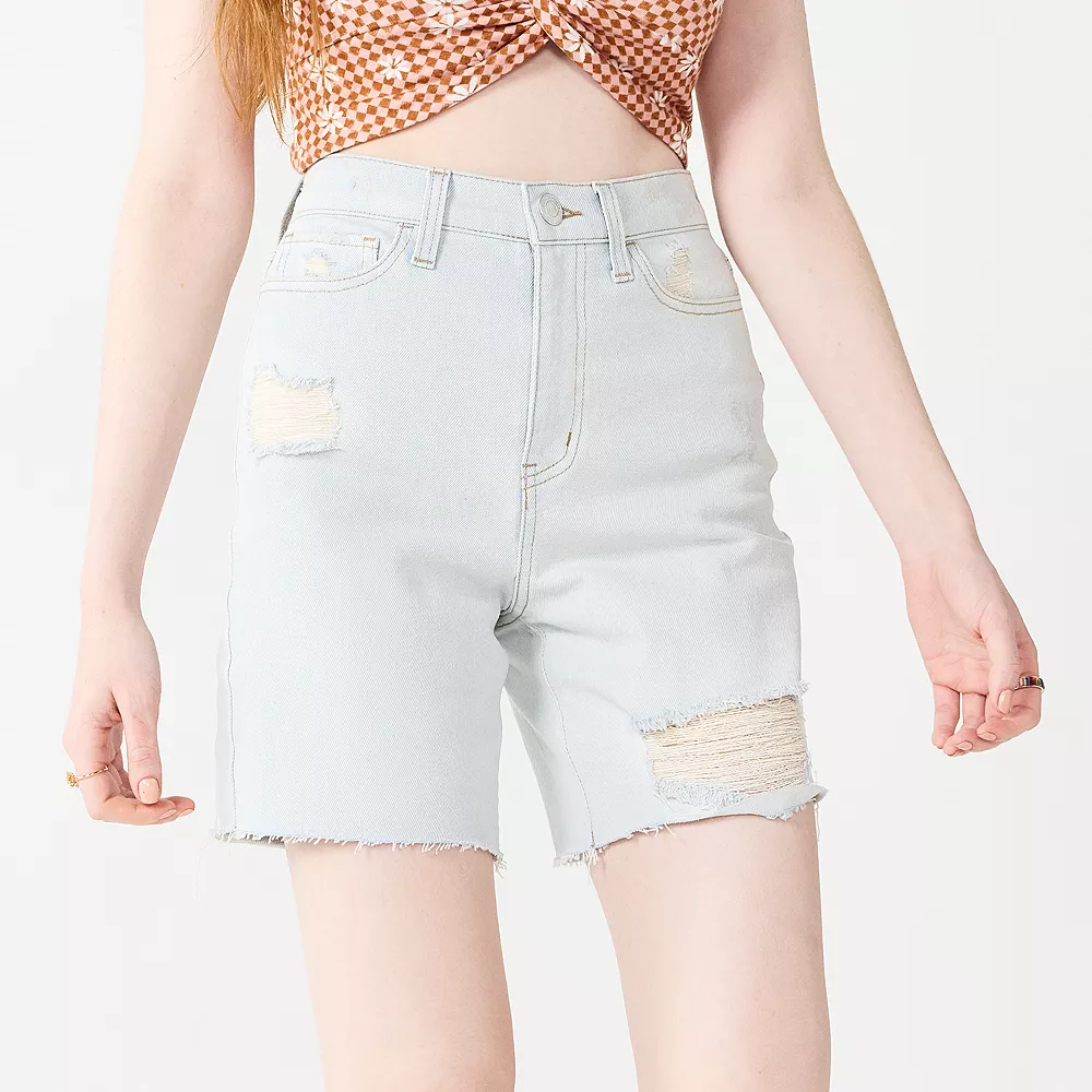 Juniors' SO® High Waisted Dad Shorts 2 Juniors' SO® High Waisted Dad Shorts - Image 2