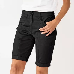 Women's Croft & Barrow® Comfort Waist Chino Shorts