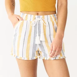 Alternative view of Juniors' SO® Ruffled Hem Dolphin Shorts