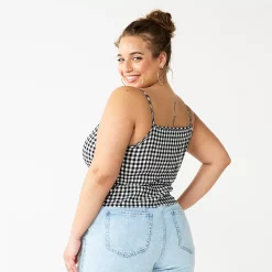 Juniors' Plus Size SO® Cropped Cinch-Waist Tank -Cuddl Duds SHOP 5548387 ALT