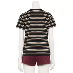 Alternative view of Juniors' Vans Striped "Vans" Logo Graphic Tee