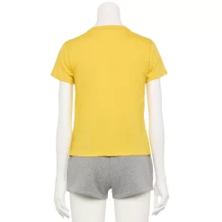 Alternative view of Juniors' Vans Yellow "Vans" Logo Graphic Tee