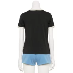 Alternative view of Juniors' Vans Beach Scene "Off The Wall" Graphic Ringer Tee