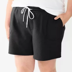Alternative view of Plus Size Sonoma Goods For Life® Drawstring Fleece Shorts