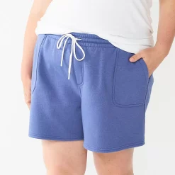 Plus Size Sonoma Goods For Life® Drawstring Fleece Shorts -Cuddl Duds SHOP 5549511 Iris Bouquet