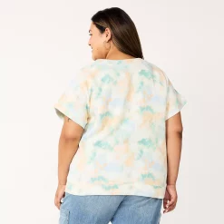 Plus Size Sonoma Goods For Life® Short-Sleeve Fleece Sweatshirt -Cuddl Duds SHOP 5550378 ALT