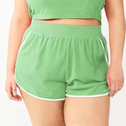 Alternative view of Juniors' Plus Size SO® Towel Terry Dolphin Shorts
