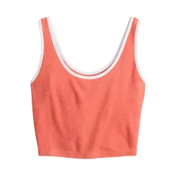 Juniors' SO® Cropped Towel Terry Scoop Neck Tank -Cuddl Duds SHOP 5554318 ALT5