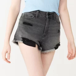 Juniors' SO® Super High-Rise Cutoff Shortie Shorts 9 Juniors' SO® Super High-Rise Cutoff Shortie Shorts -Cuddl Duds SHOP 5556980 Black