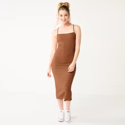 Juniors' SO® Strappy Bodycon Midi Dress 9 Juniors' SO® Strappy Bodycon Midi Dress -Cuddl Duds SHOP 5559449 Puebla Brown