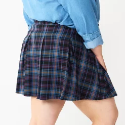 Juniors' Plus Size SO® Pleated Flare Mini Skirt -Cuddl Duds SHOP 5559786 ALT