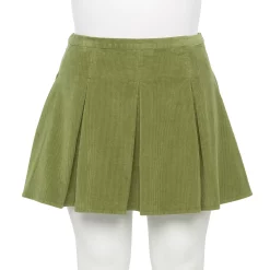 Juniors' Plus Size SO® Pleated Flare Mini Skirt