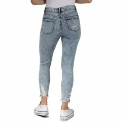 Juniors' Indigo Rein High-Rise Destructed Skinny Jeans 9 Juniors' Indigo Rein High-Rise Destructed Skinny Jeans -Cuddl Duds SHOP 5563702 ALT