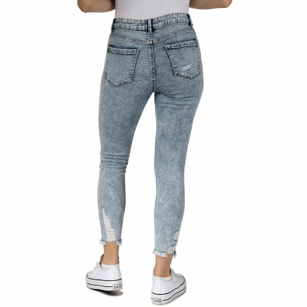 Juniors' Indigo Rein High-Rise Destructed Skinny Jeans 5 Juniors' Indigo Rein High-Rise Destructed Skinny Jeans - Image 5
