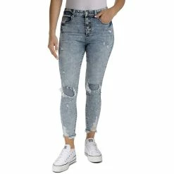 Juniors' Indigo Rein High-Rise Destructed Skinny Jeans 8 Juniors' Indigo Rein High-Rise Destructed Skinny Jeans -Cuddl Duds SHOP 5563702 Dewdrop