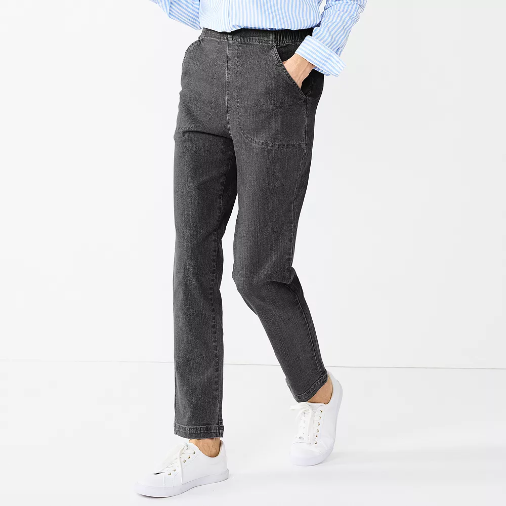 Petite Croft & Barrow® Classic Pull-On Jeans 6 Petite Croft & Barrow® Classic Pull-On Jeans - Image 6