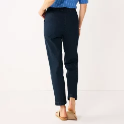 Petite Croft & Barrow® Classic Pull-On Jeans 8 Petite Croft & Barrow® Classic Pull-On Jeans -Cuddl Duds SHOP 5565445 Rinse Wash Denim