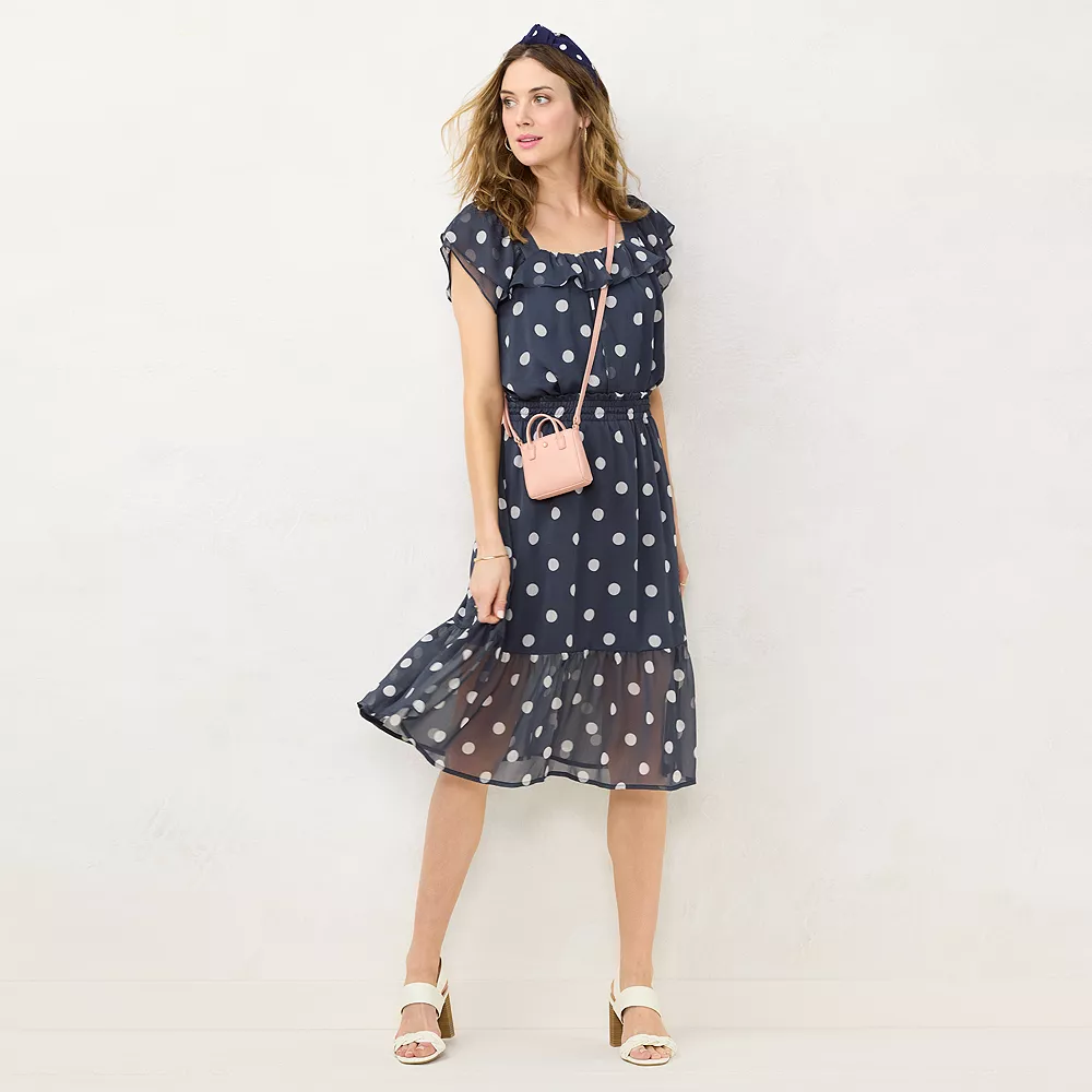 Women's LC Lauren Conrad Tiered Smock-Waist Midi Skirt 3 Women's LC Lauren Conrad Tiered Smock-Waist Midi Skirt - Image 3