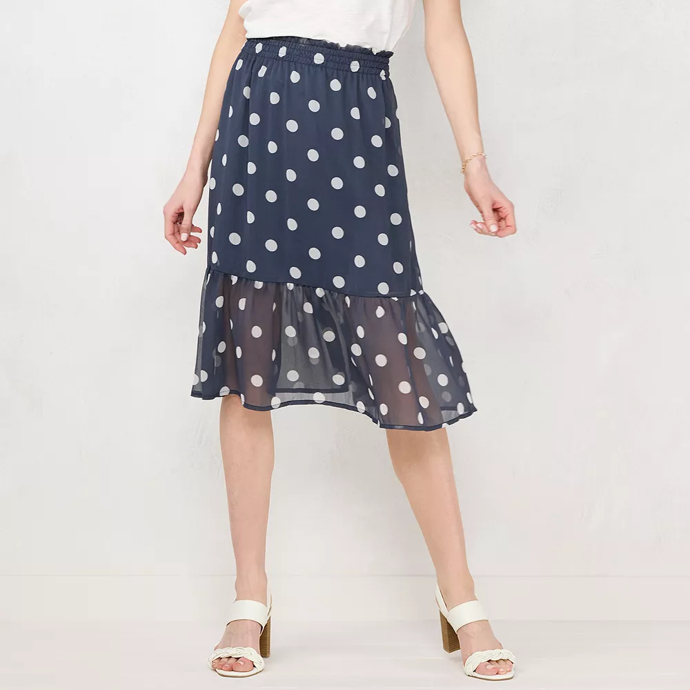 Women's LC Lauren Conrad Tiered Smock-Waist Midi Skirt 1 Women's LC Lauren Conrad Tiered Smock-Waist Midi Skirt