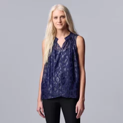 Alternative view of Women's Simply Vera Vera Wang Pleated Tank
