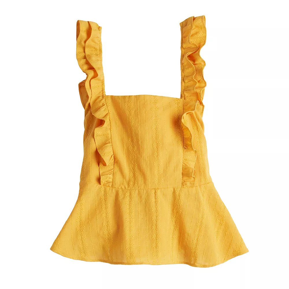 Women's LC Lauren Conrad Ruffle Peplum Tank 4 Women's LC Lauren Conrad Ruffle Peplum Tank - Image 4
