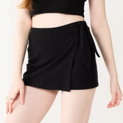 Juniors' SO® High-Rise Mini Wrap Skort