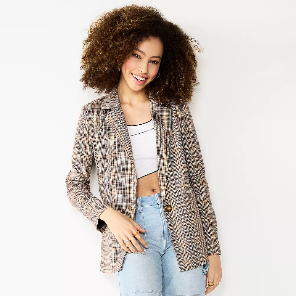 Juniors' SO® Oversized Blazer 2 Juniors' SO® Oversized Blazer - Image 2