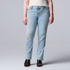 Women's Simply Vera Vera Wang Relaxed Straight Jeans 7 Women's Simply Vera Vera Wang Relaxed Straight Jeans -Cuddl Duds SHOP 5576607 ALT2