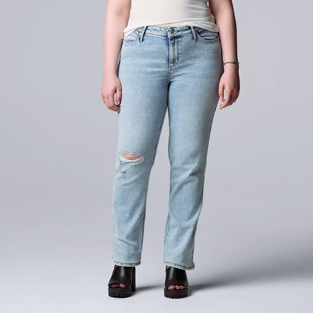 Women's Simply Vera Vera Wang Relaxed Straight Jeans 4 Women's Simply Vera Vera Wang Relaxed Straight Jeans - Image 4