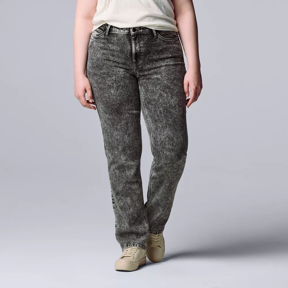 Women's Simply Vera Vera Wang Relaxed Straight Jeans 2 Women's Simply Vera Vera Wang Relaxed Straight Jeans - Image 2
