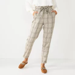 Juniors' SO® High-Rise Paperbag Tapered Leg Pants