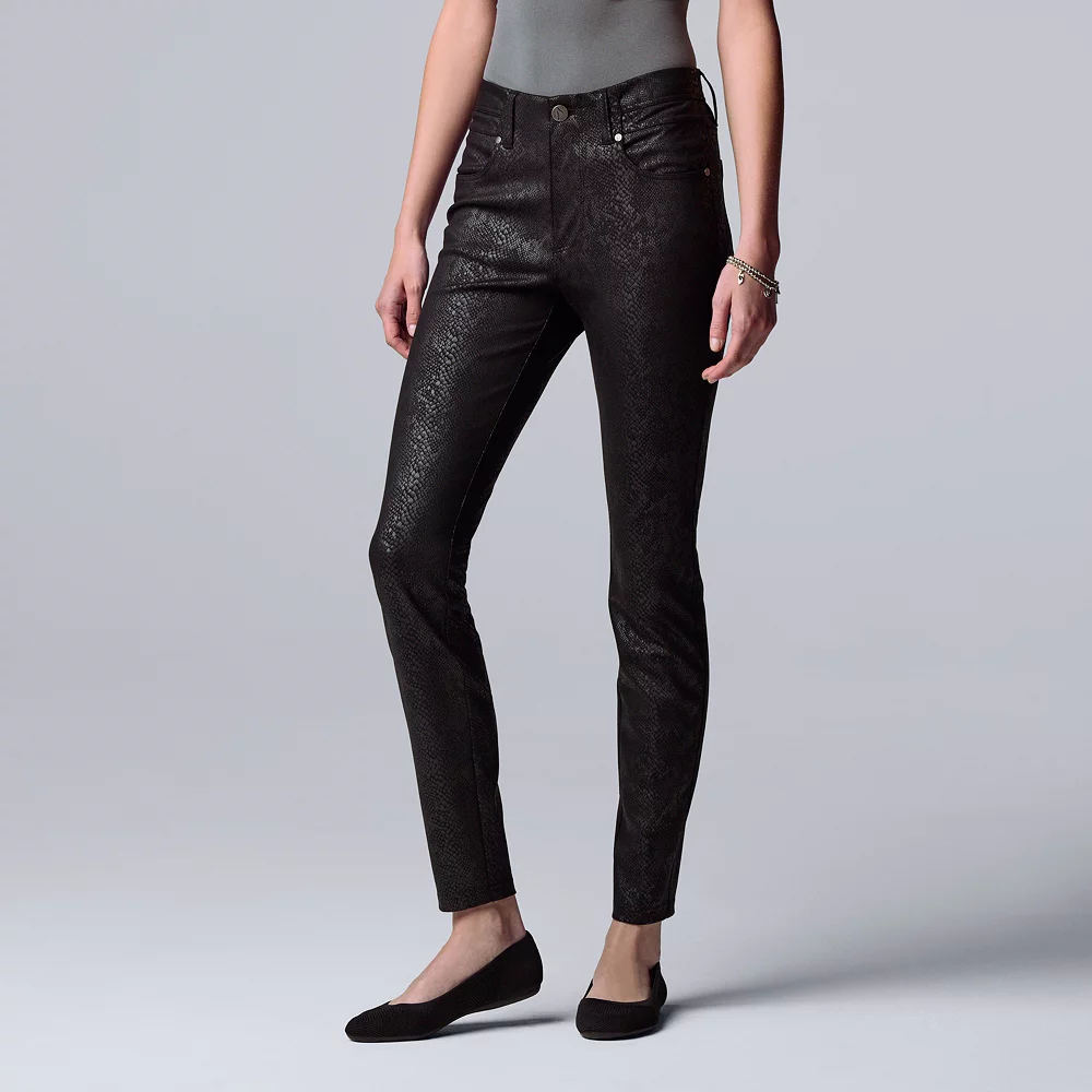 Women's Simply Vera Vera Wang High-Rise Ponte Skinny Pants 3 Women's Simply Vera Vera Wang High-Rise Ponte Skinny Pants - Image 3