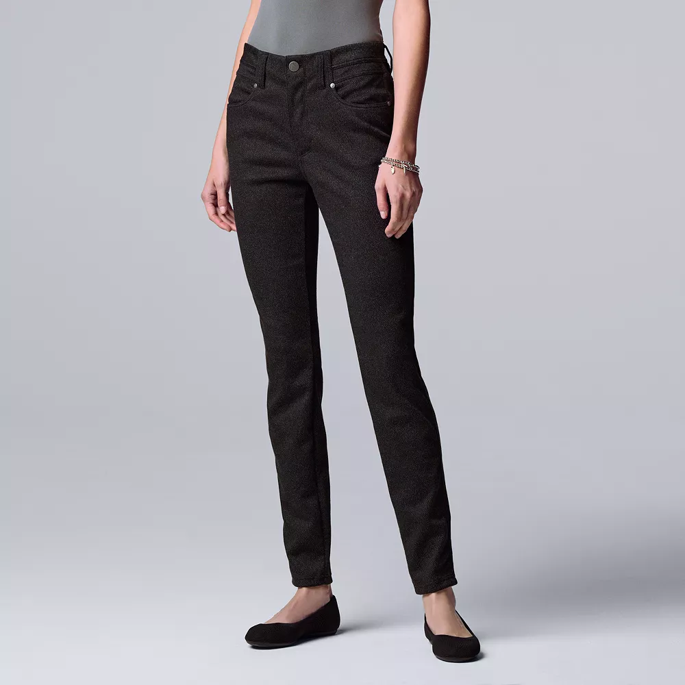 Women's Simply Vera Vera Wang High-Rise Ponte Skinny Pants 1 Women's Simply Vera Vera Wang High-Rise Ponte Skinny Pants