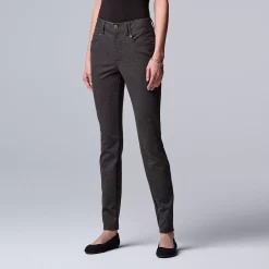 Women's Simply Vera Vera Wang High-Rise Ponte Skinny Pants 11 Women's Simply Vera Vera Wang High-Rise Ponte Skinny Pants -Cuddl Duds SHOP 5577522 Cannonball Heather