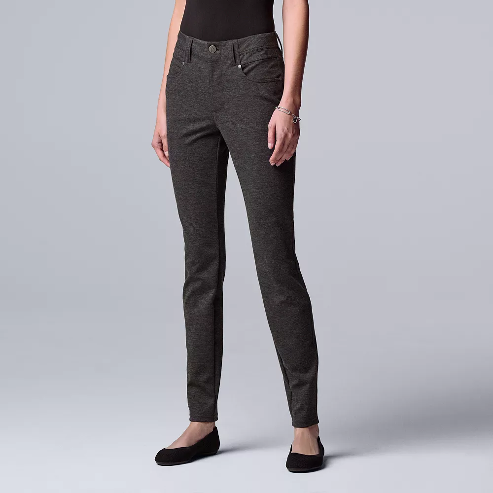 Women's Simply Vera Vera Wang High-Rise Ponte Skinny Pants 5 Women's Simply Vera Vera Wang High-Rise Ponte Skinny Pants - Image 5