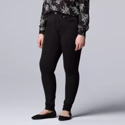 Alternative view of Women's Simply Vera Vera Wang High-Rise Ponte Skinny Pants
