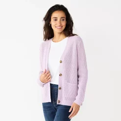 Women's Croft & Barrow® Shaker Cardigan Sweater