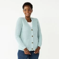 Alternative view of Women's Croft & Barrow® Shaker Cardigan Sweater