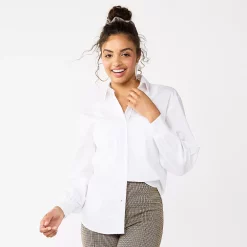 Juniors' SO® Oversized Button-Up Shirt