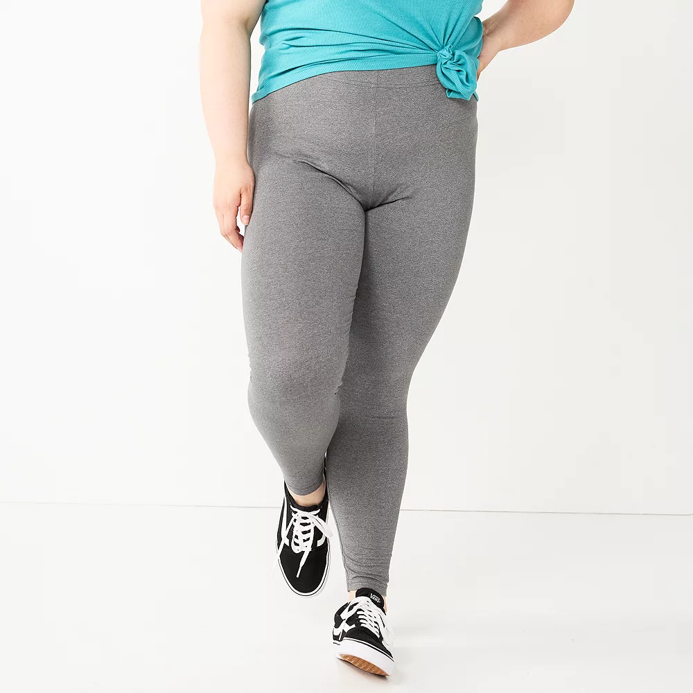 Juniors' Plus Size SO® Solid High-Rise Leggings 4 Juniors' Plus Size SO® Solid High-Rise Leggings - Image 4