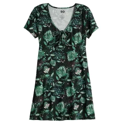 Juniors' SO® Cinched Front Fit & Flare Peasant Dress 17 Juniors' SO® Cinched Front Fit & Flare Peasant Dress -Cuddl Duds SHOP 5584010 ALT5