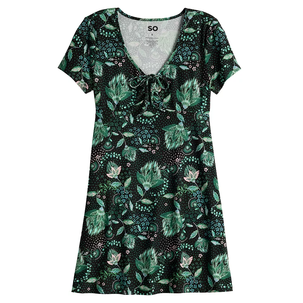 Juniors' SO® Cinched Front Fit & Flare Peasant Dress 9 Juniors' SO® Cinched Front Fit & Flare Peasant Dress - Image 9