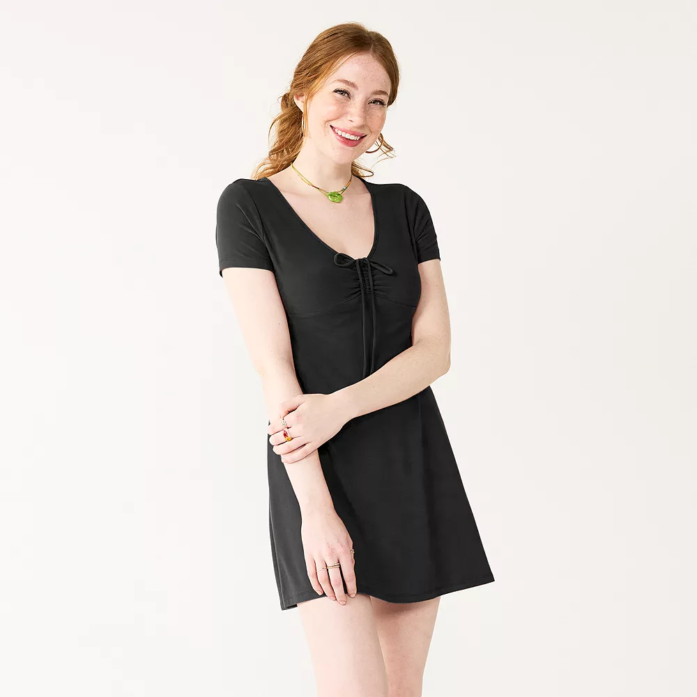 Juniors' SO® Cinched Front Fit & Flare Peasant Dress 5 Juniors' SO® Cinched Front Fit & Flare Peasant Dress - Image 5