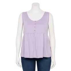 Alternative view of Plus Size Sonoma Goods For Life Button Front Utility Tank