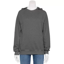 Juniors' SO® Adaptive Pullover Hoodie with Zipper Port Access 13 Juniors' SO® Adaptive Pullover Hoodie with Zipper Port Access -Cuddl Duds SHOP 5584272 Medium Charcoal